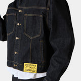 Ledger Raw Denim Jacket Outerwear Eme Studios