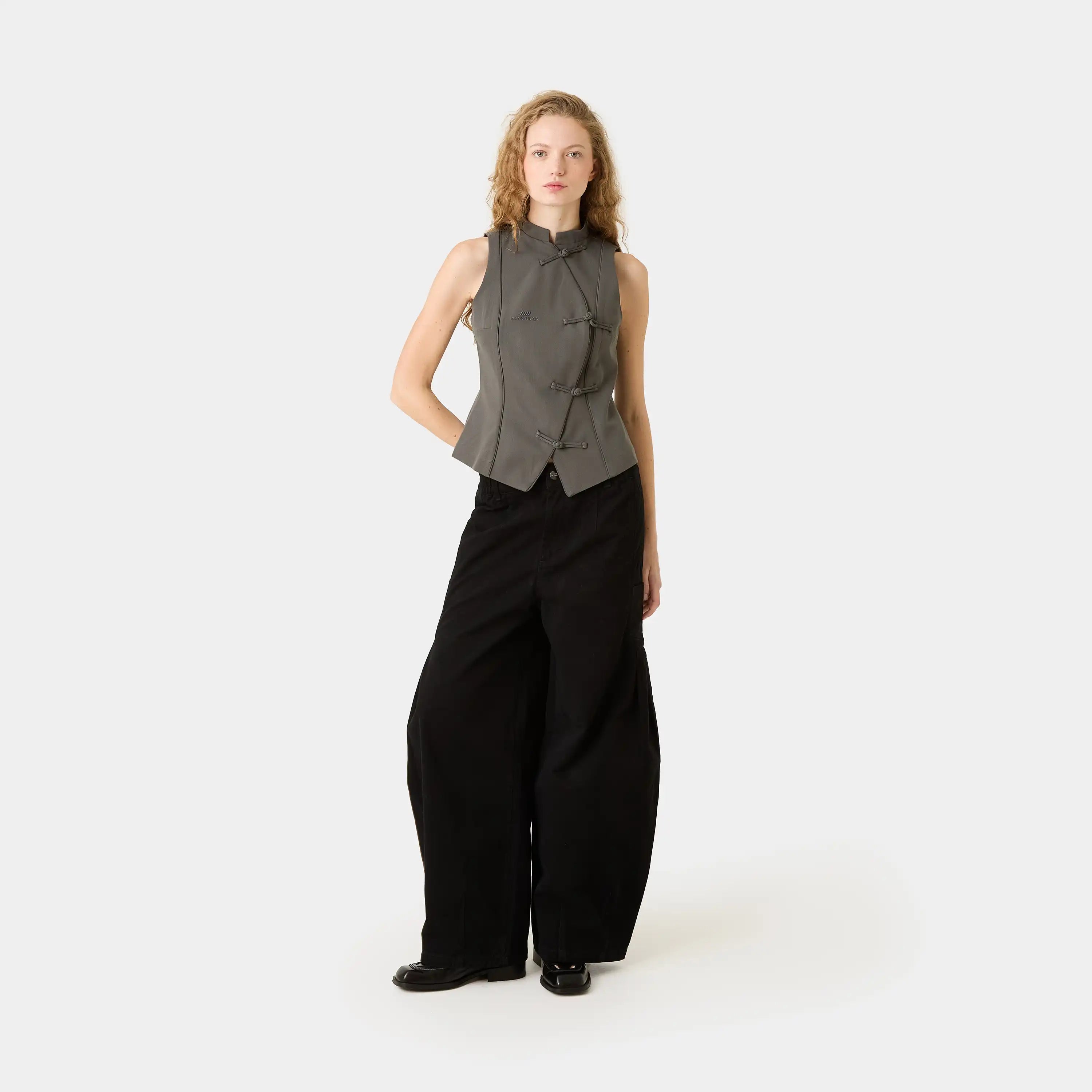 Modesta Heather Grey Vest Woman T-Shirts Eme Studios