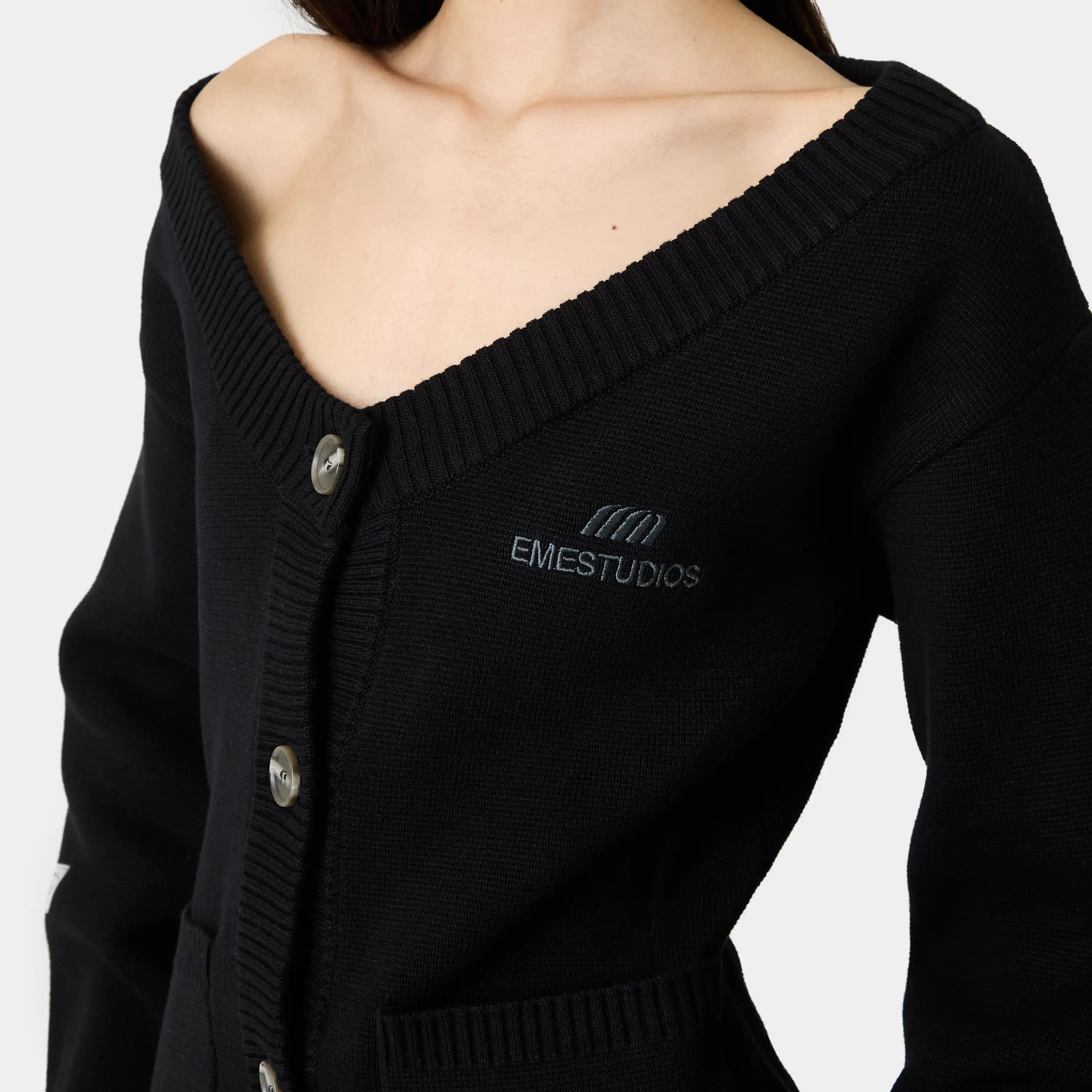 Onyx Shadow Cardigan Woman Knitwear Eme Studios
