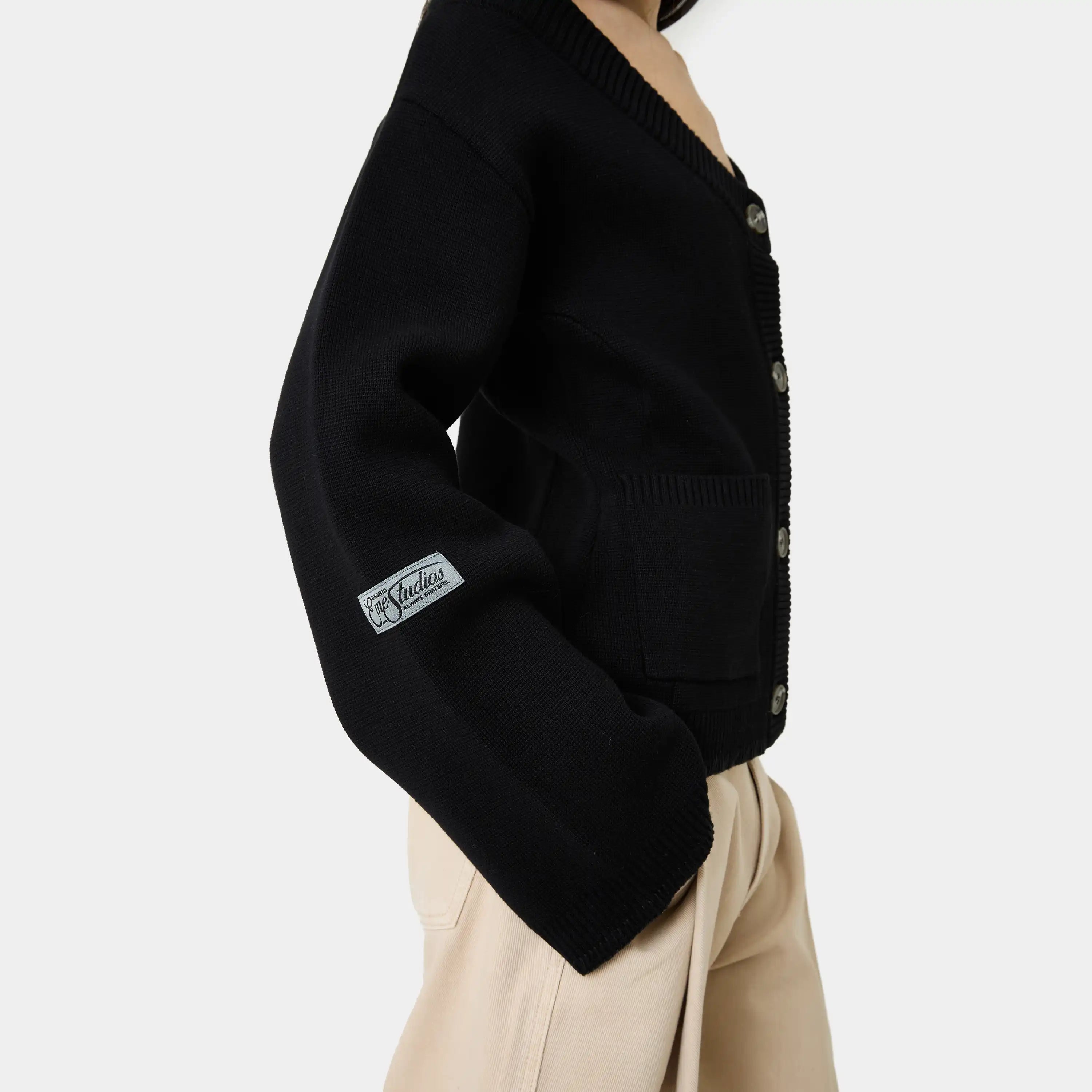 Onyx Shadow Cardigan Woman Knitwear Eme Studios