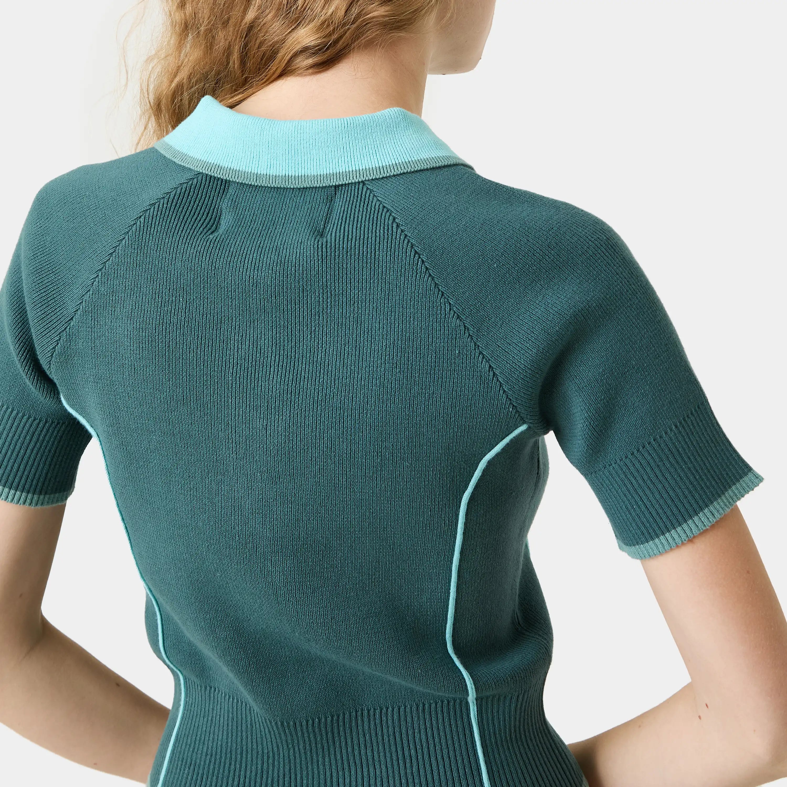 Fete Aqua Knit Polo Woman Knitwear Eme Studios