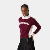 Betty Burgundy Zipper Knit Woman Knitwear Eme Studios