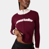 Betty Burgundy Zipper Knit Woman Knitwear Eme Studios