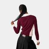 Betty Burgundy Zipper Knit Woman Knitwear Eme Studios