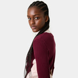 Betty Burgundy Zipper Knit Woman Knitwear Eme Studios