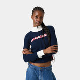 Betty Navy Zipper Knit Woman Knitwear Eme Studios