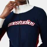 Betty Navy Zipper Knit Woman Knitwear Eme Studios