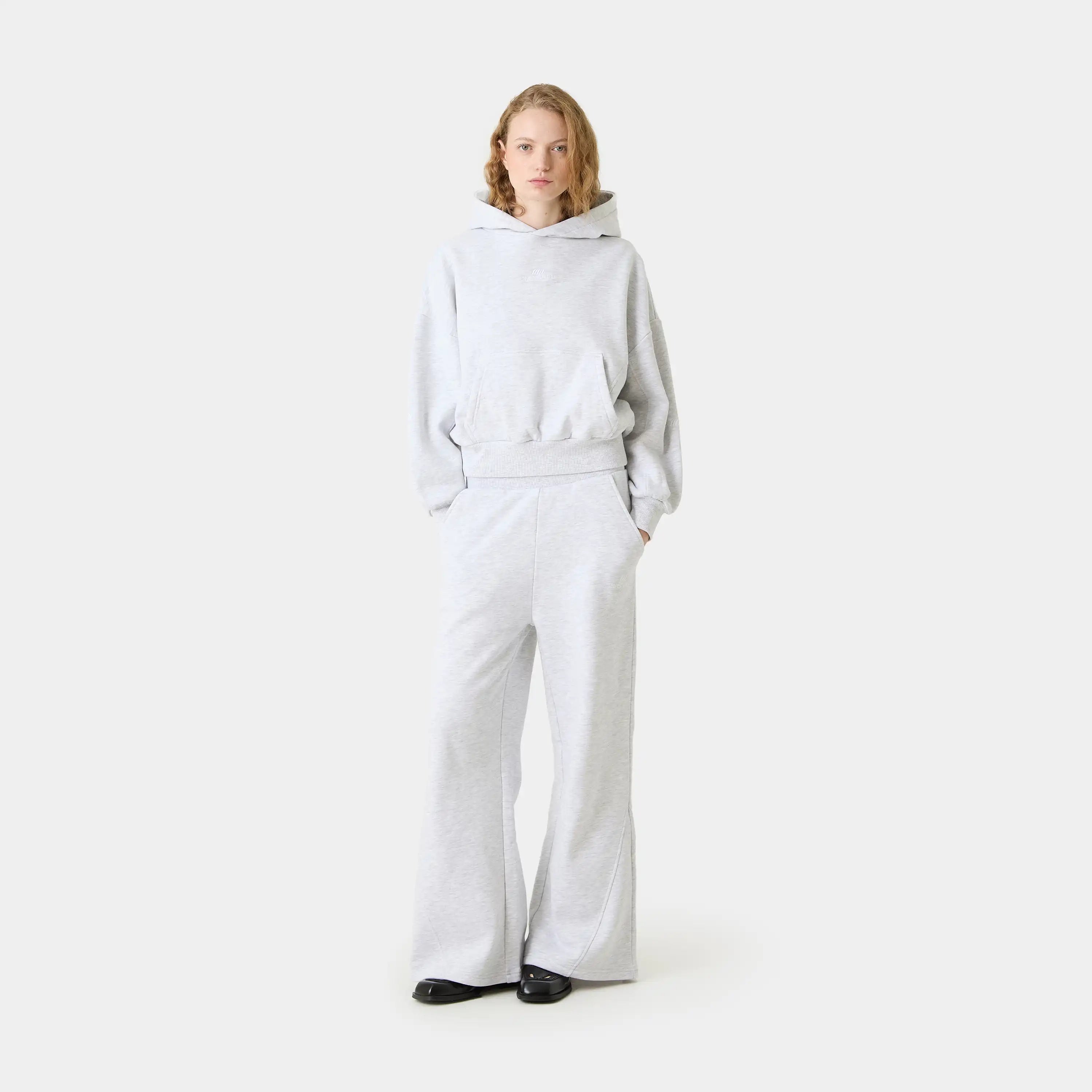 Cinam Heather Grey Oversized Hoodie Woman Hoodies Eme Studios