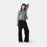 Onyx Grey Cardigan Woman Knitwear Eme Studios