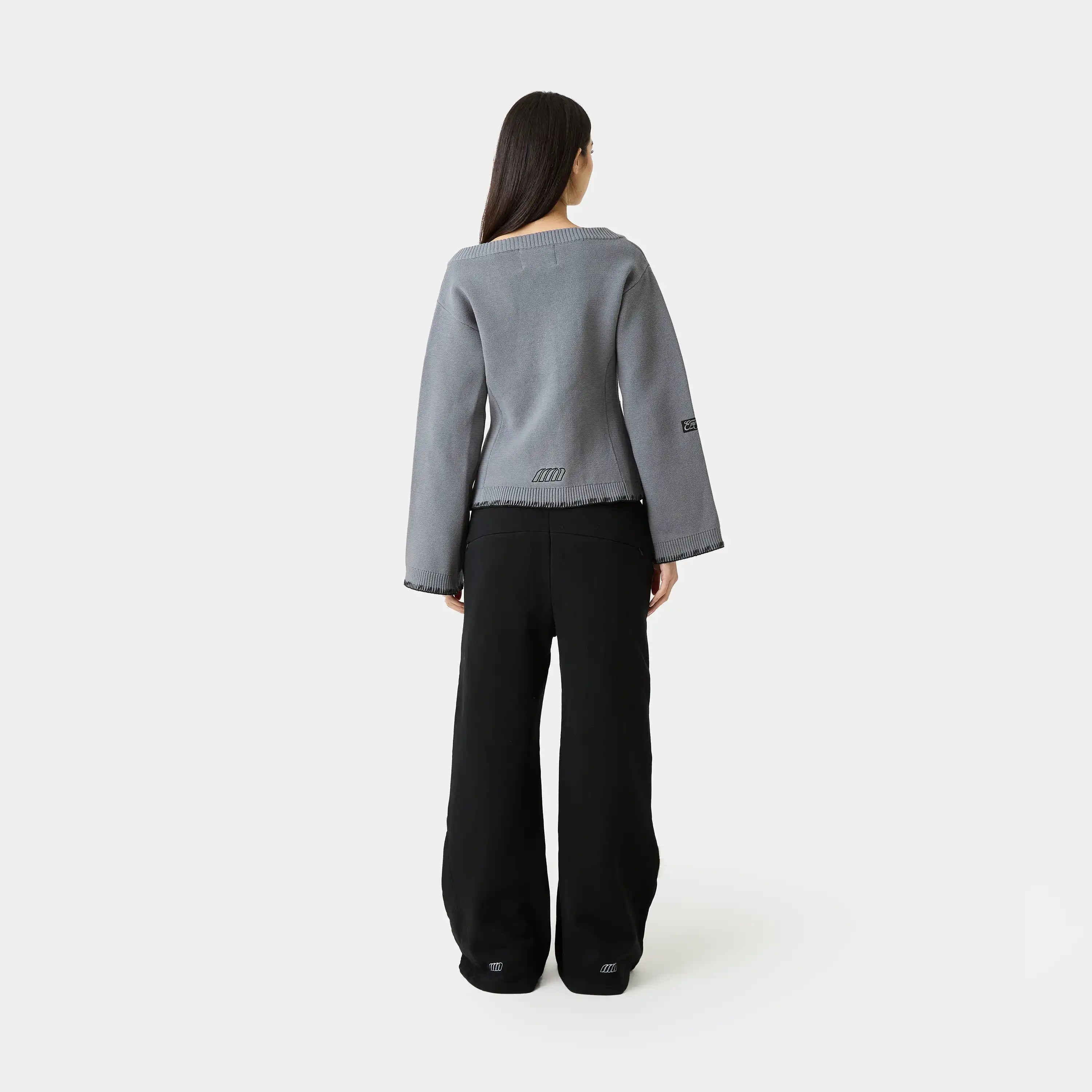 Onyx Grey Cardigan Woman Knitwear Eme Studios