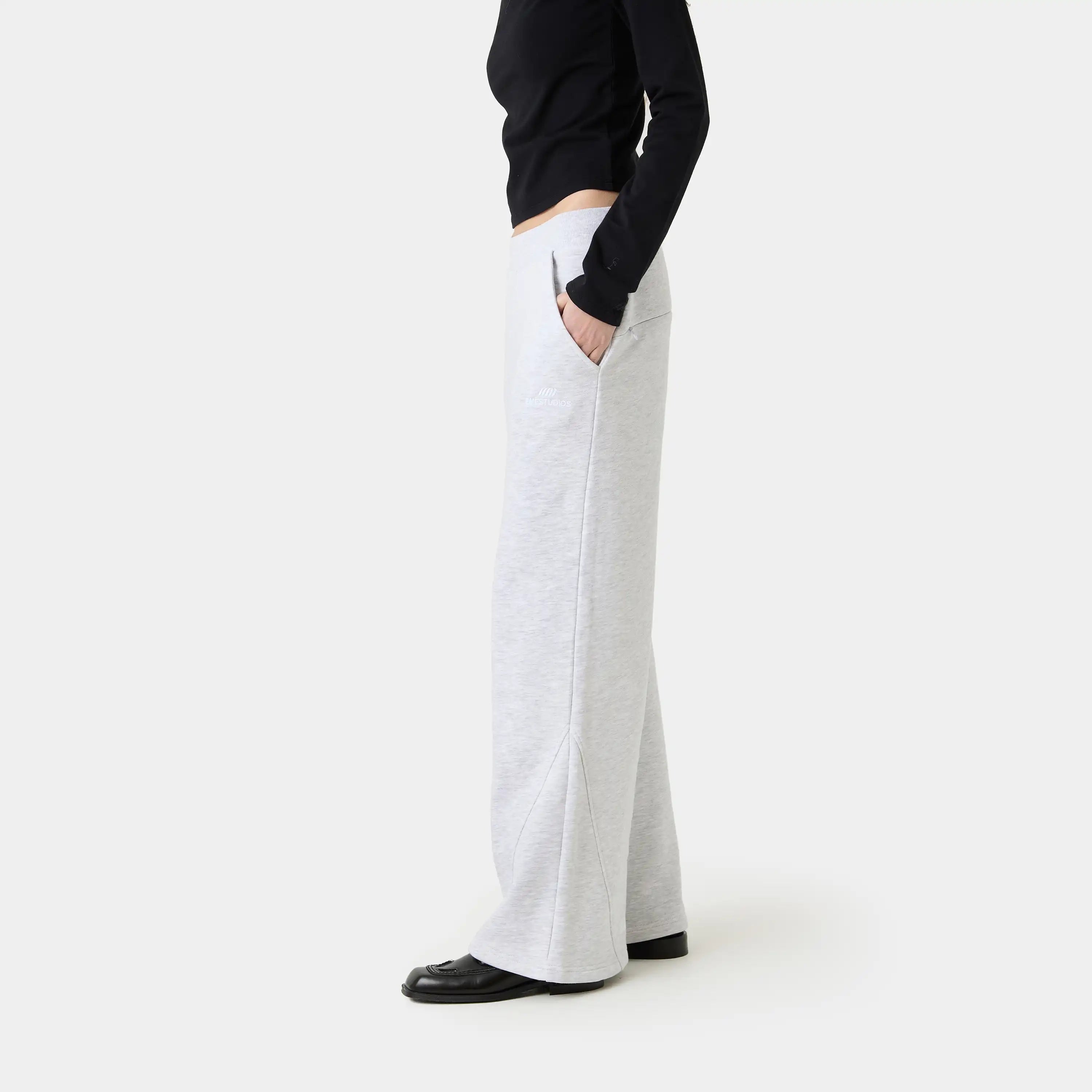 Cinam Heather Grey Sweatpants Woman Pants Eme Studios