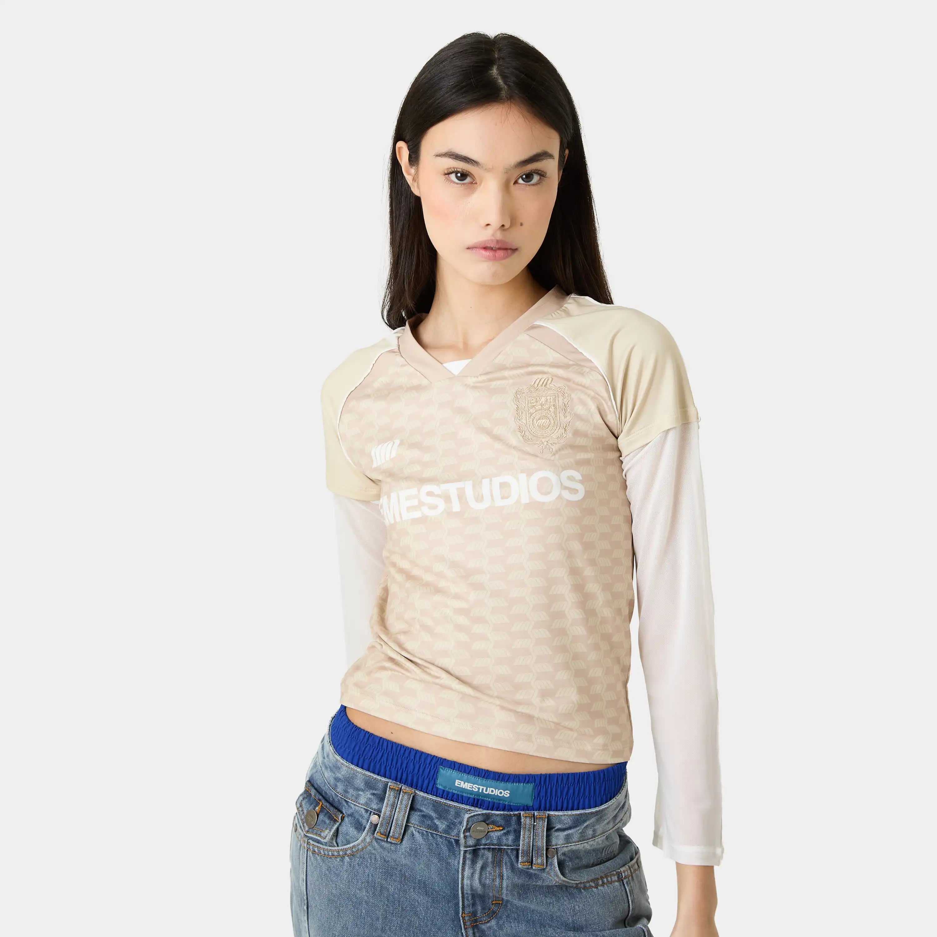 Siri Off Sand Long Sleeve Woman T-Shirts Eme Studios
