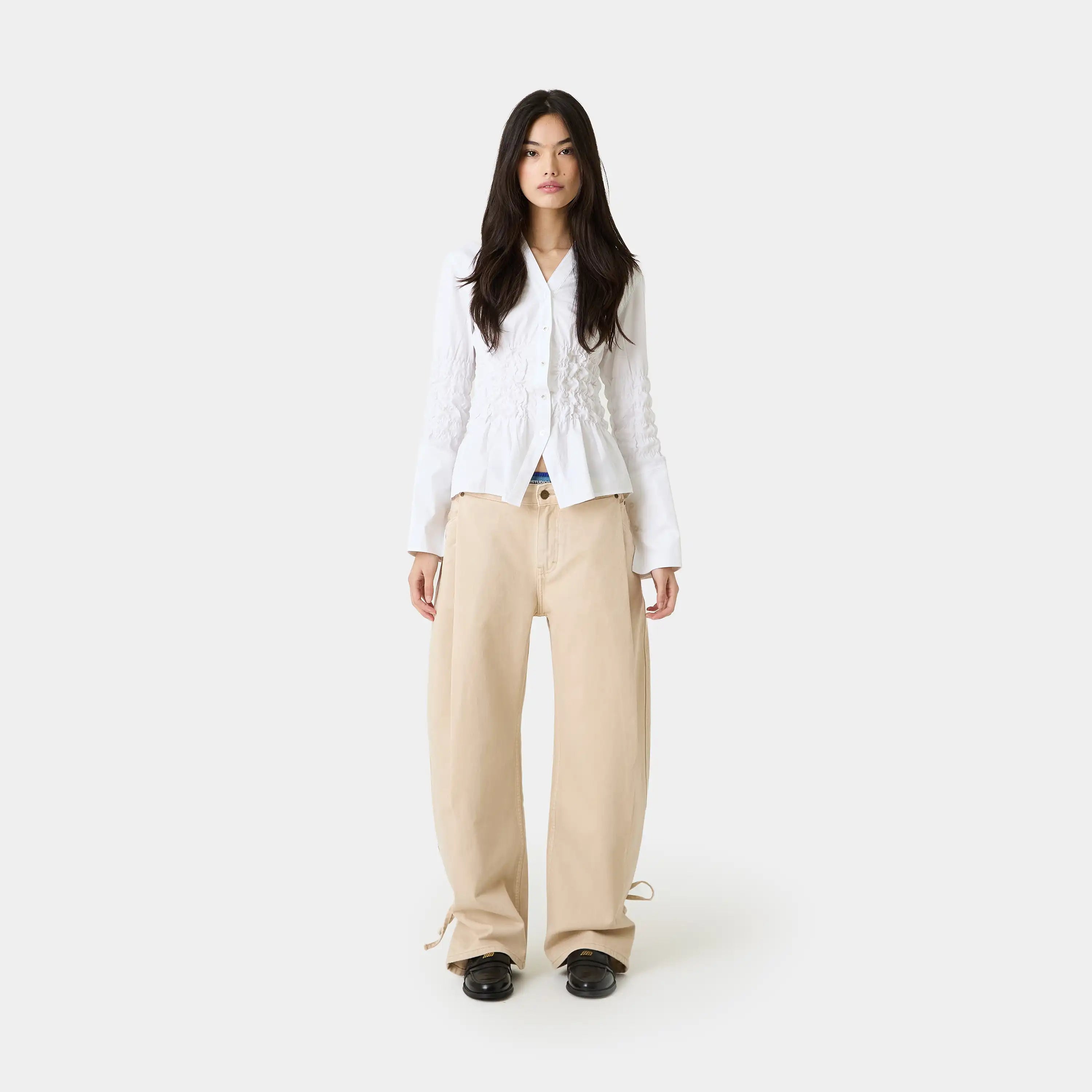 Solan Ivory Pants Woman Pants Eme Studios
