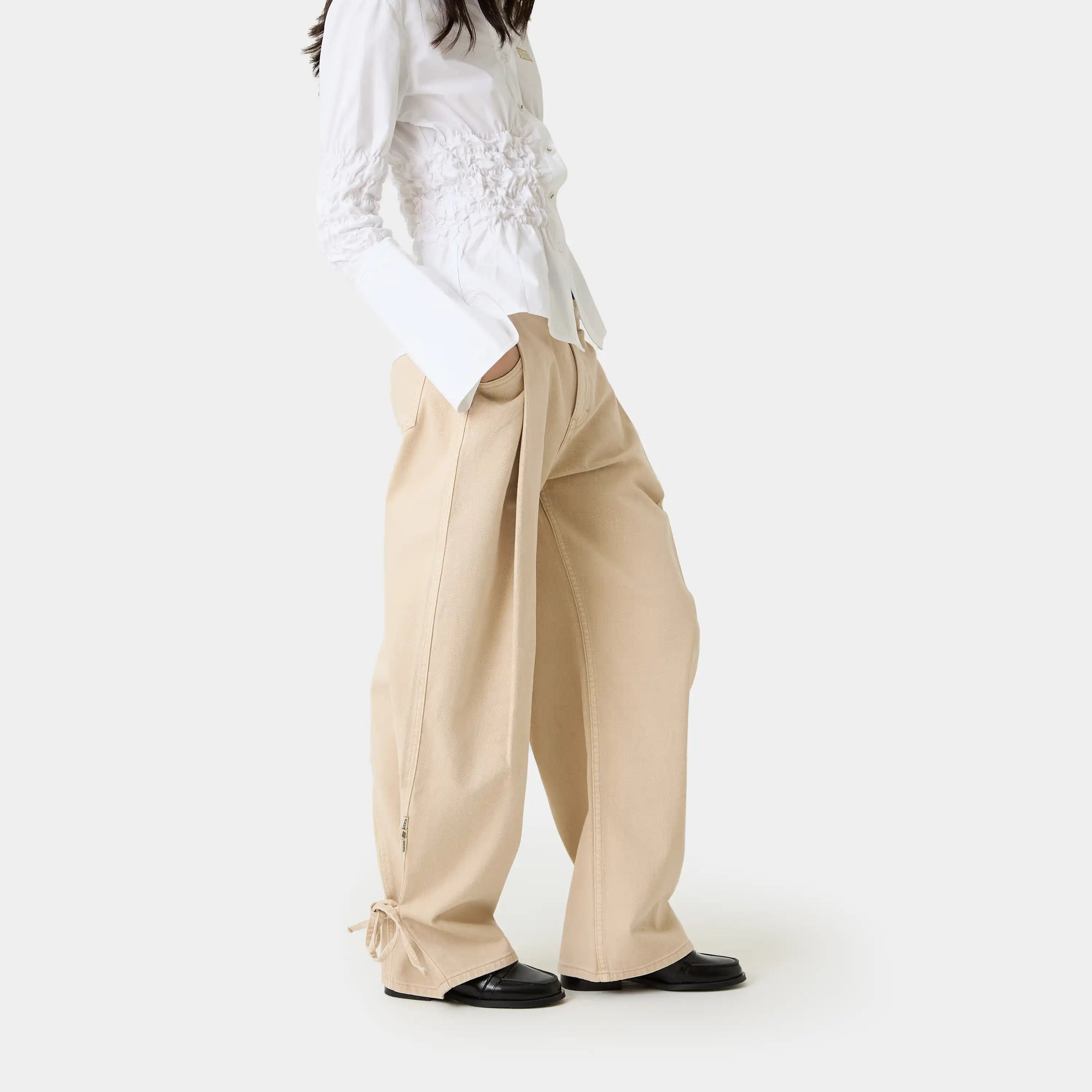 Solan Ivory Pants Woman Pants Eme Studios