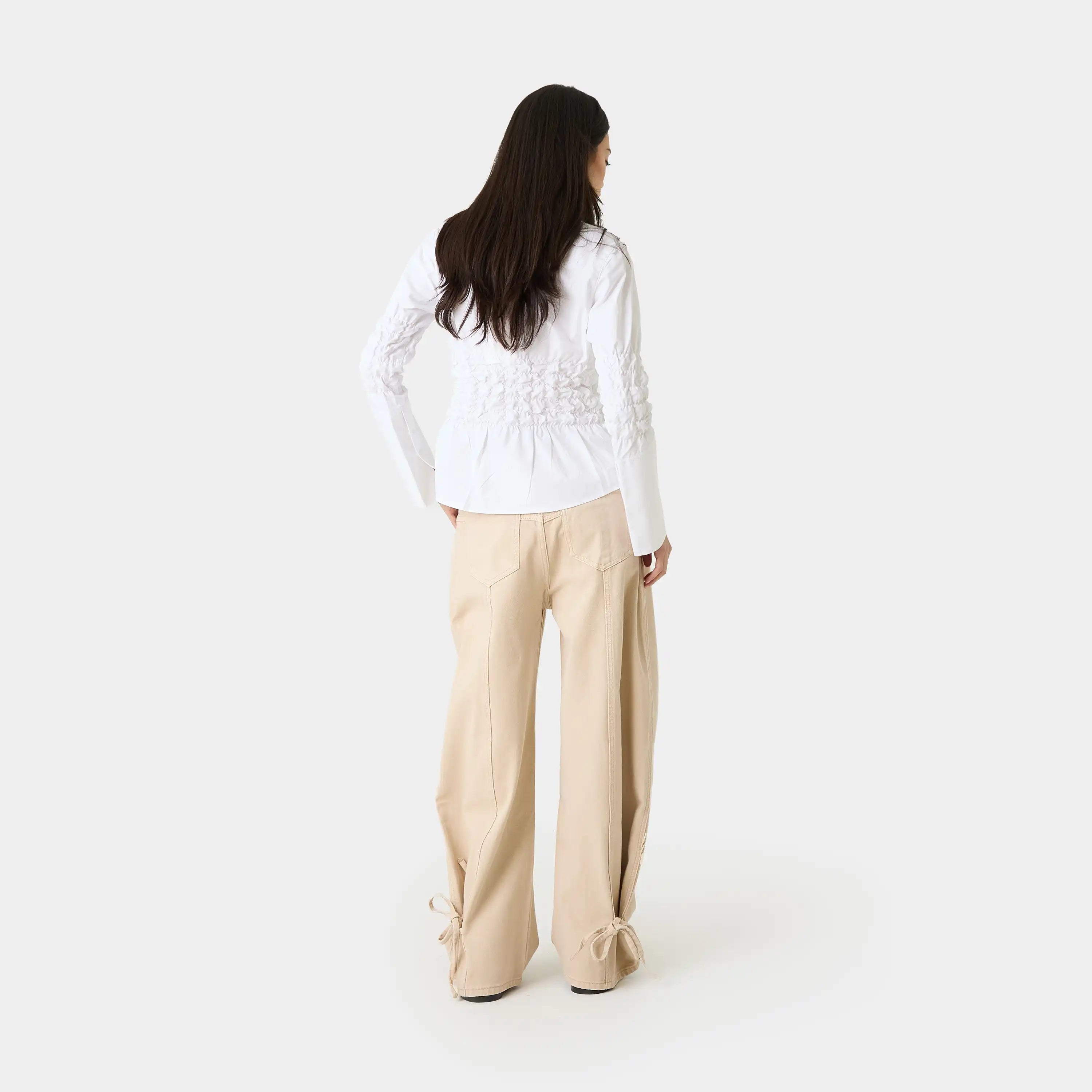 Solan Ivory Pants Woman Pants Eme Studios