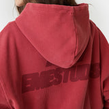 Waffle Marsala Croped Boxy Full Zip Hoodies Eme Studios