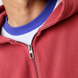 Waffle Marsala Croped Boxy Full Zip Hoodies Eme Studios