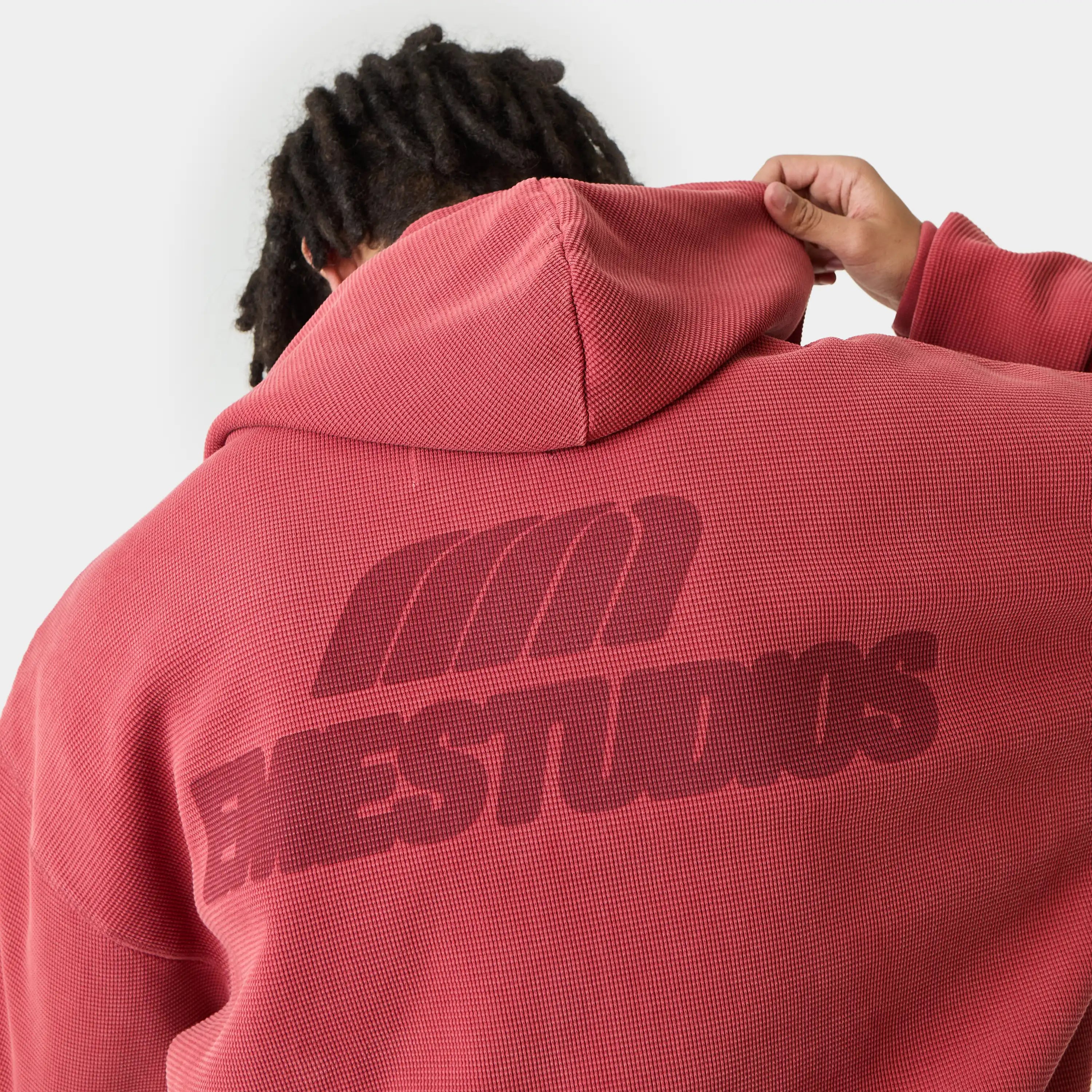 Waffle Marsala Croped Boxy Full Zip Hoodies Eme Studios