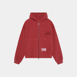 Waffle Marsala Croped Boxy Full Zip Hoodies Eme Studios