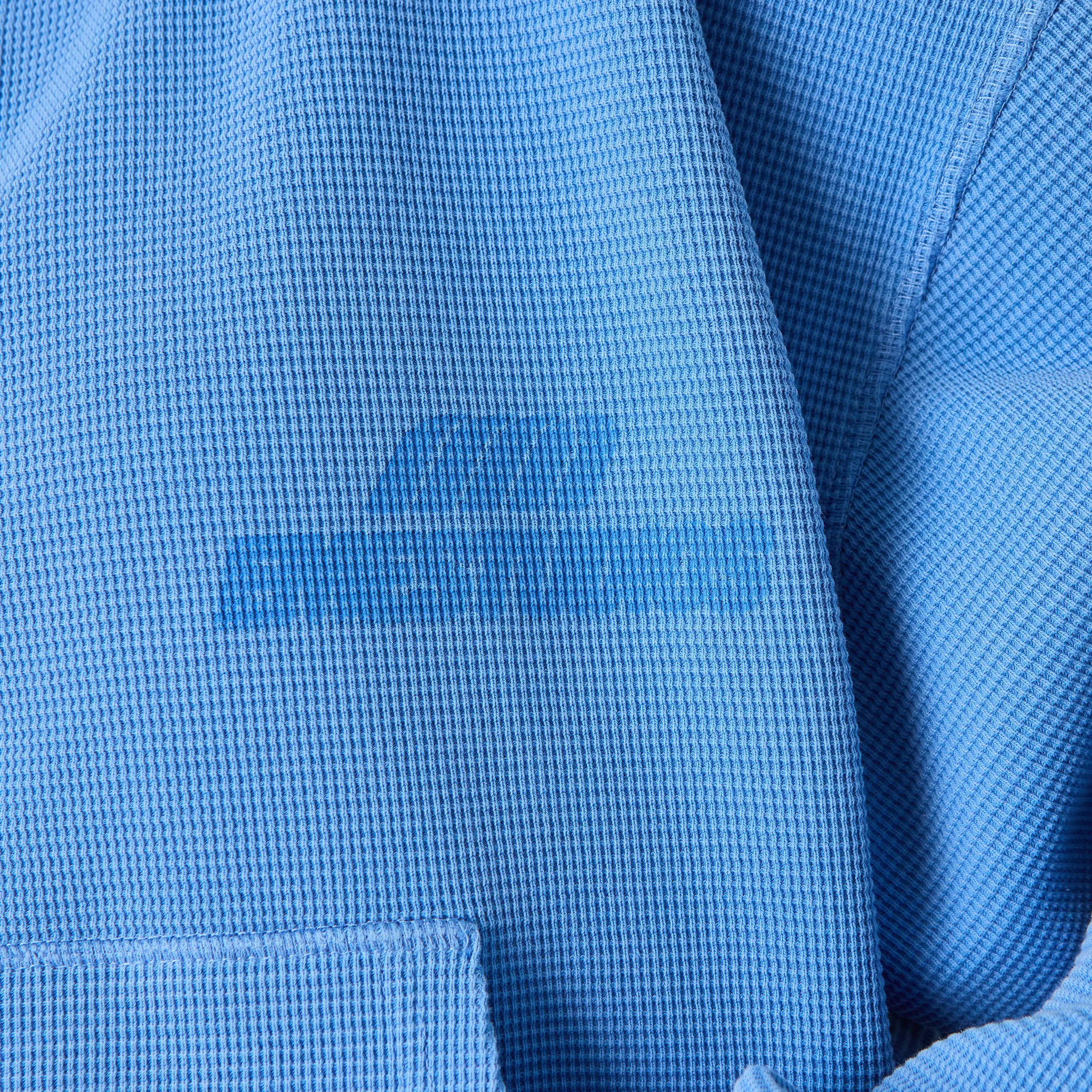 Waffle Cobalt Croped Boxy Full Zip Hoodies Eme Studios