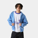 Waffle Cobalt Croped Boxy Full Zip Hoodies Eme Studios