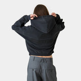 Waffle Navy Croped Boxy Full Zip Hoodies Eme Studios