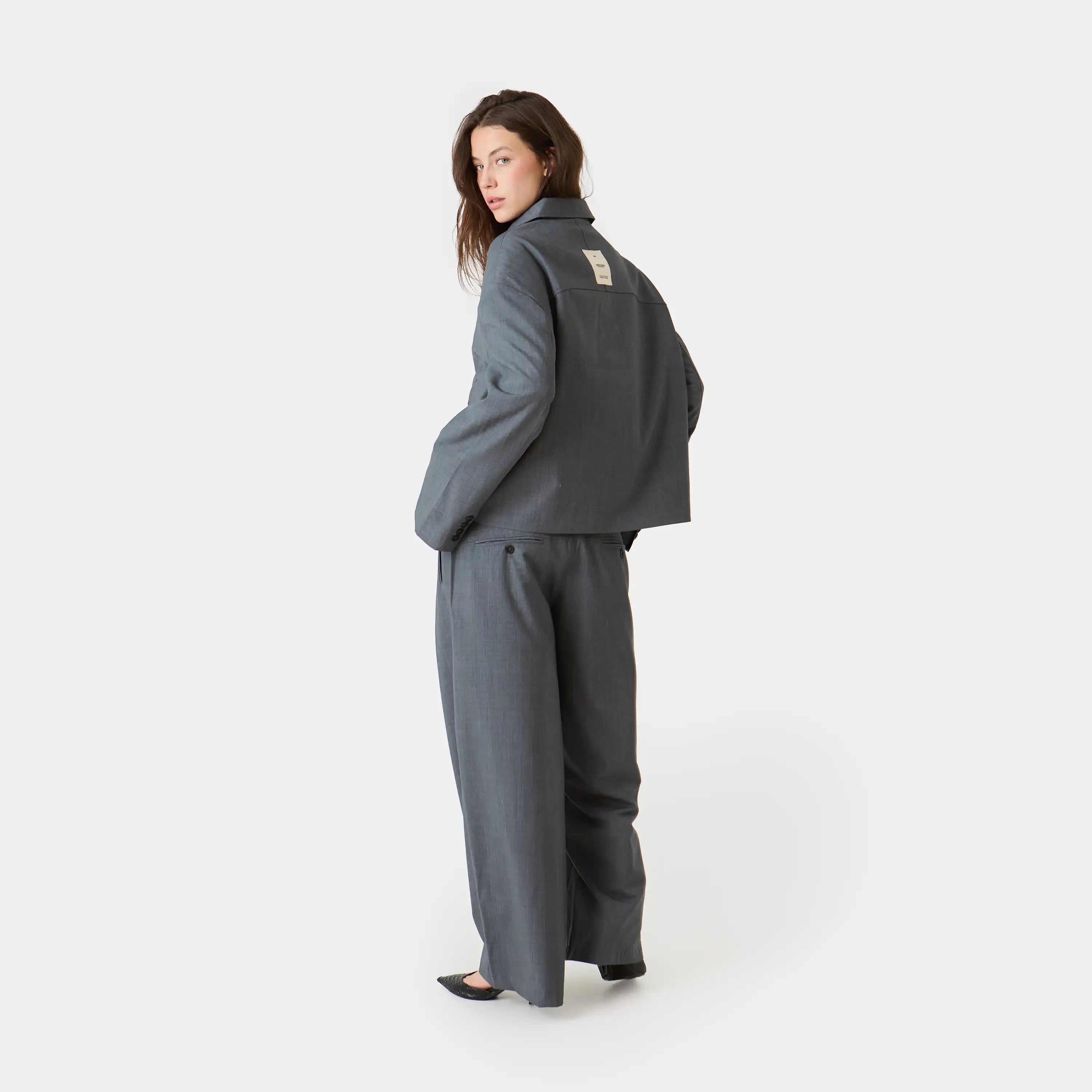 Orbit Slate Grey Blazer Outerwear Eme Studios