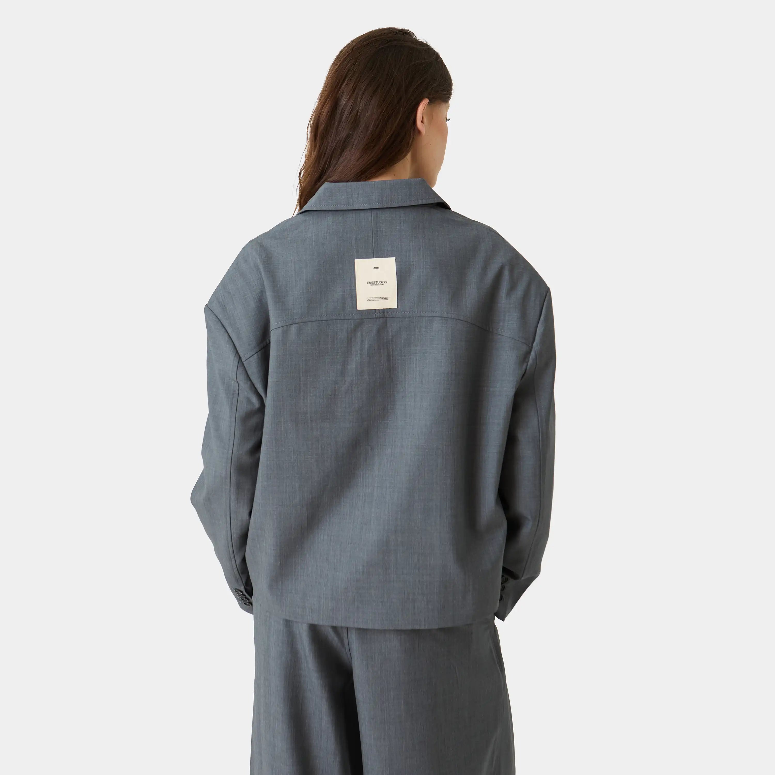 Orbit Slate Grey Blazer Outerwear Eme Studios