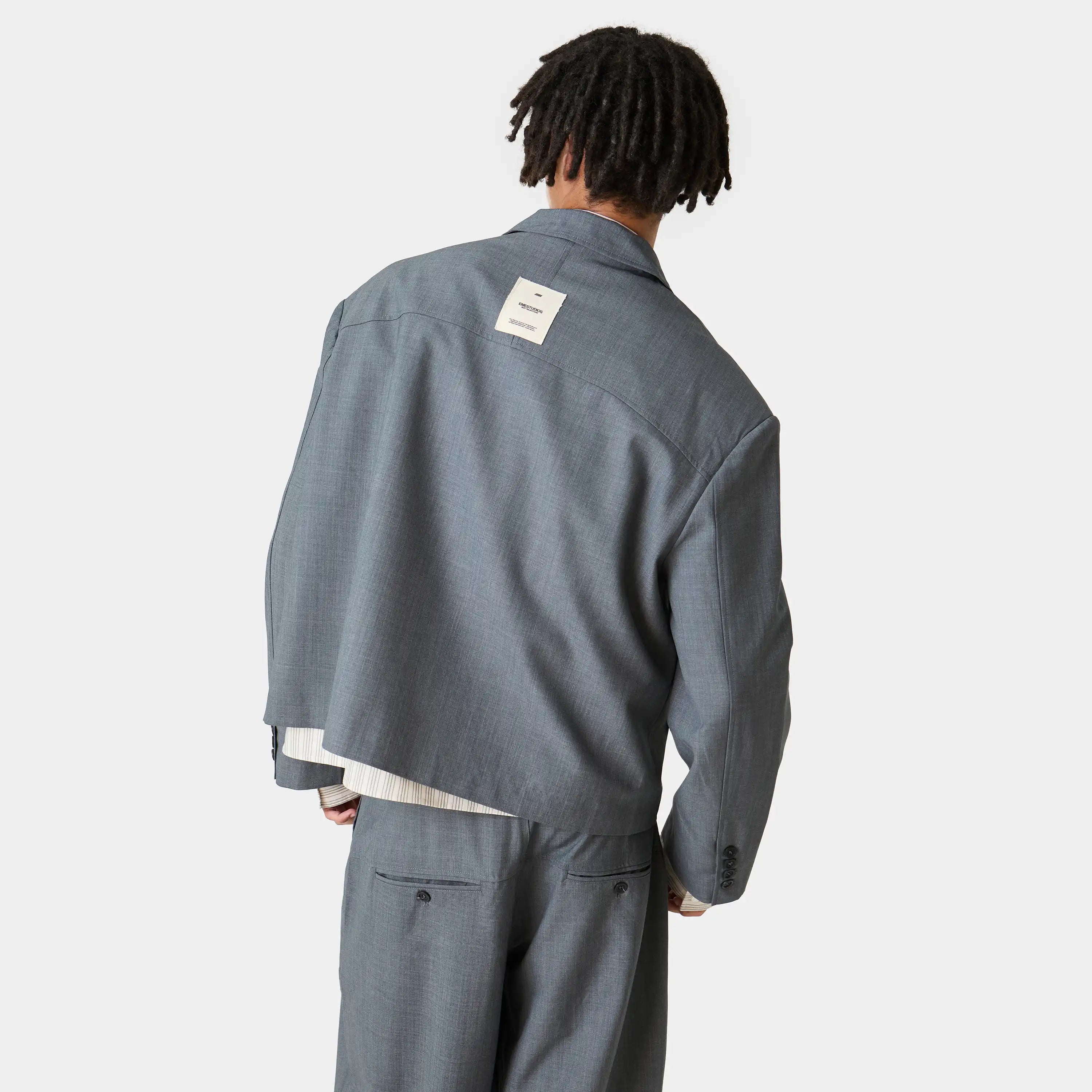 Orbit Slate Grey Blazer Outerwear Eme Studios