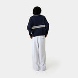 Pivot Navy Knit Polo Knitwear Eme Studios