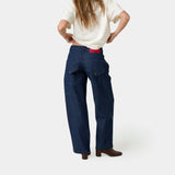 Trip Navy Denim Pants Pants Eme Studios