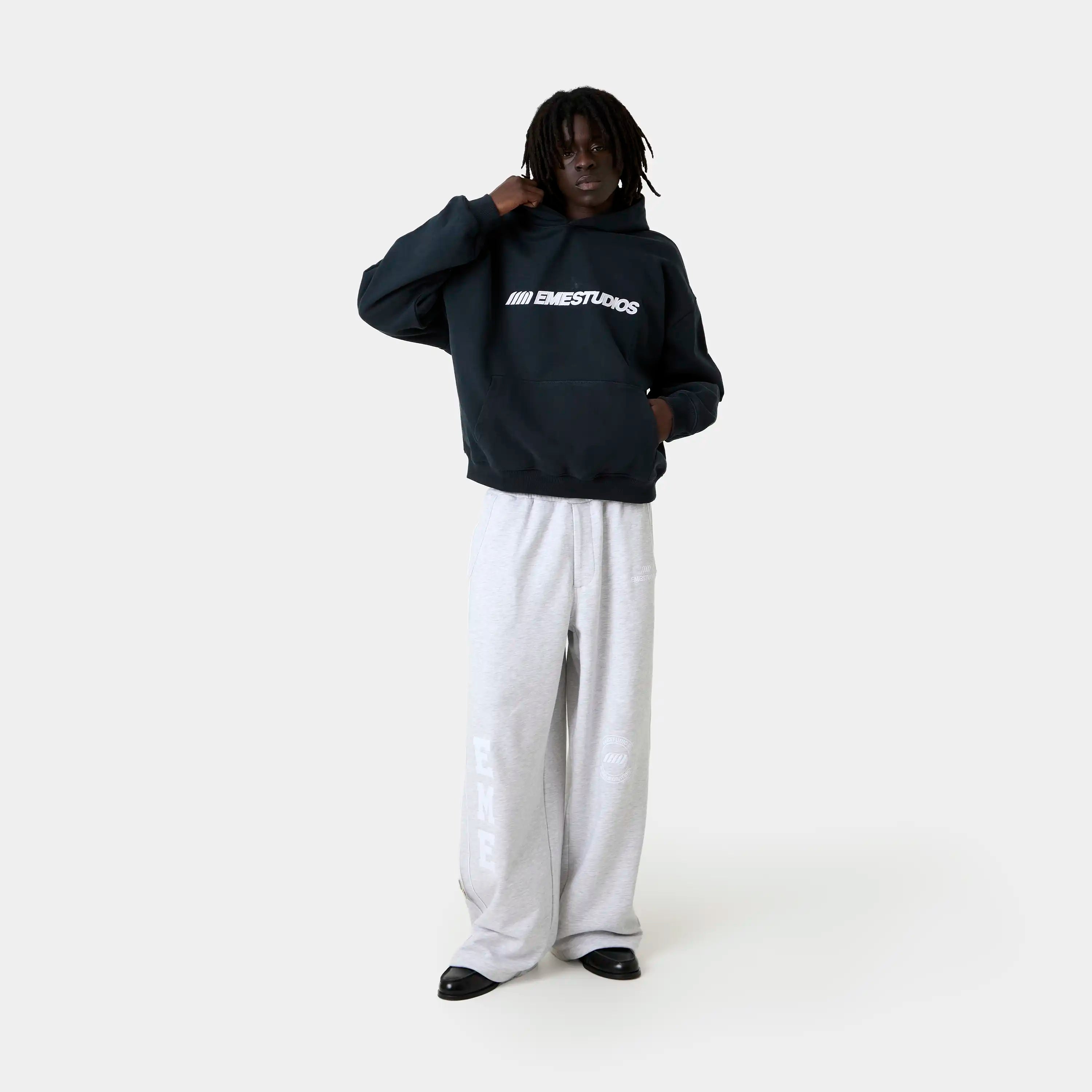 Metro Navy Oversized Hoodie Hoodies Eme Studios