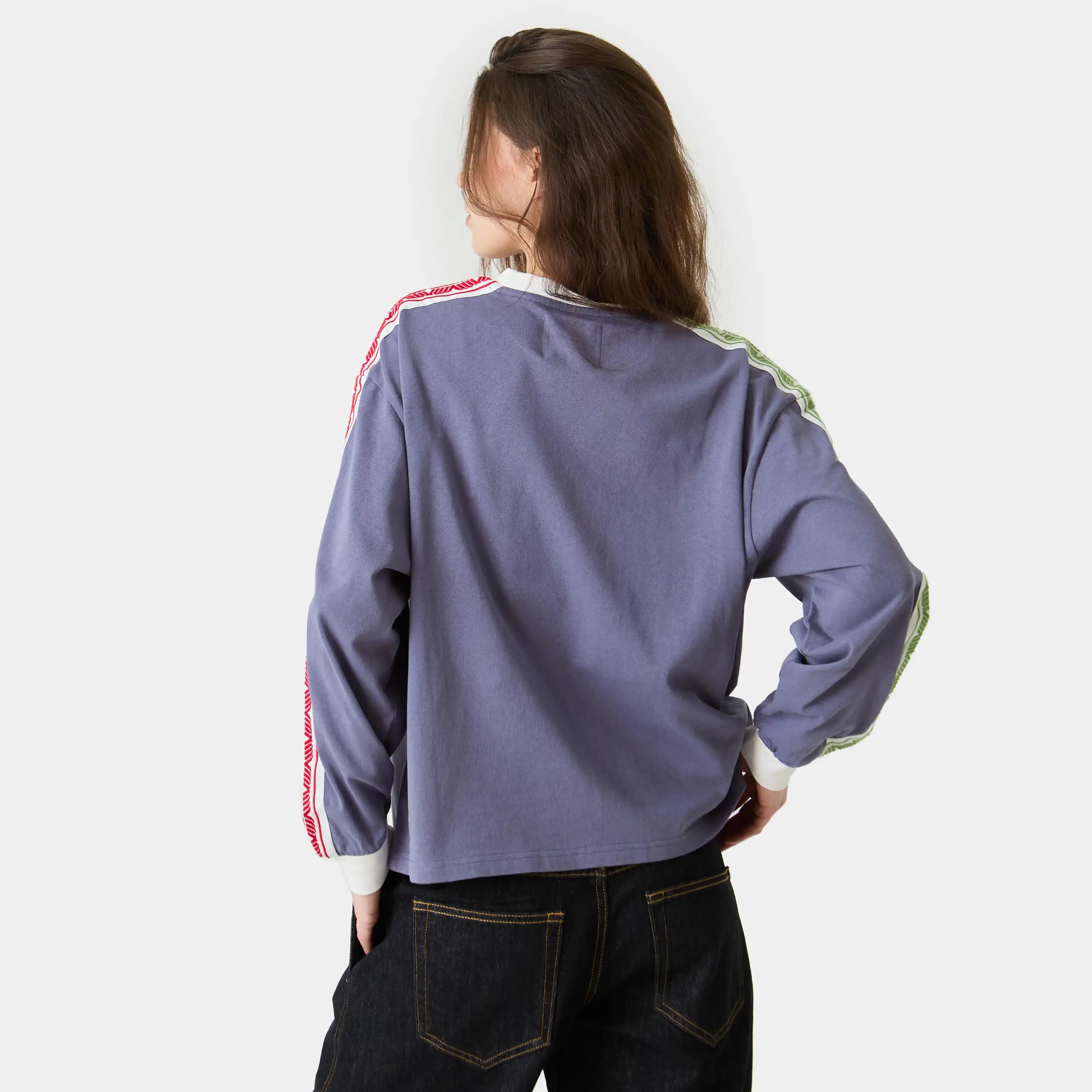 Team Navy Oversized Long Sleeve T-shirts Eme Studios