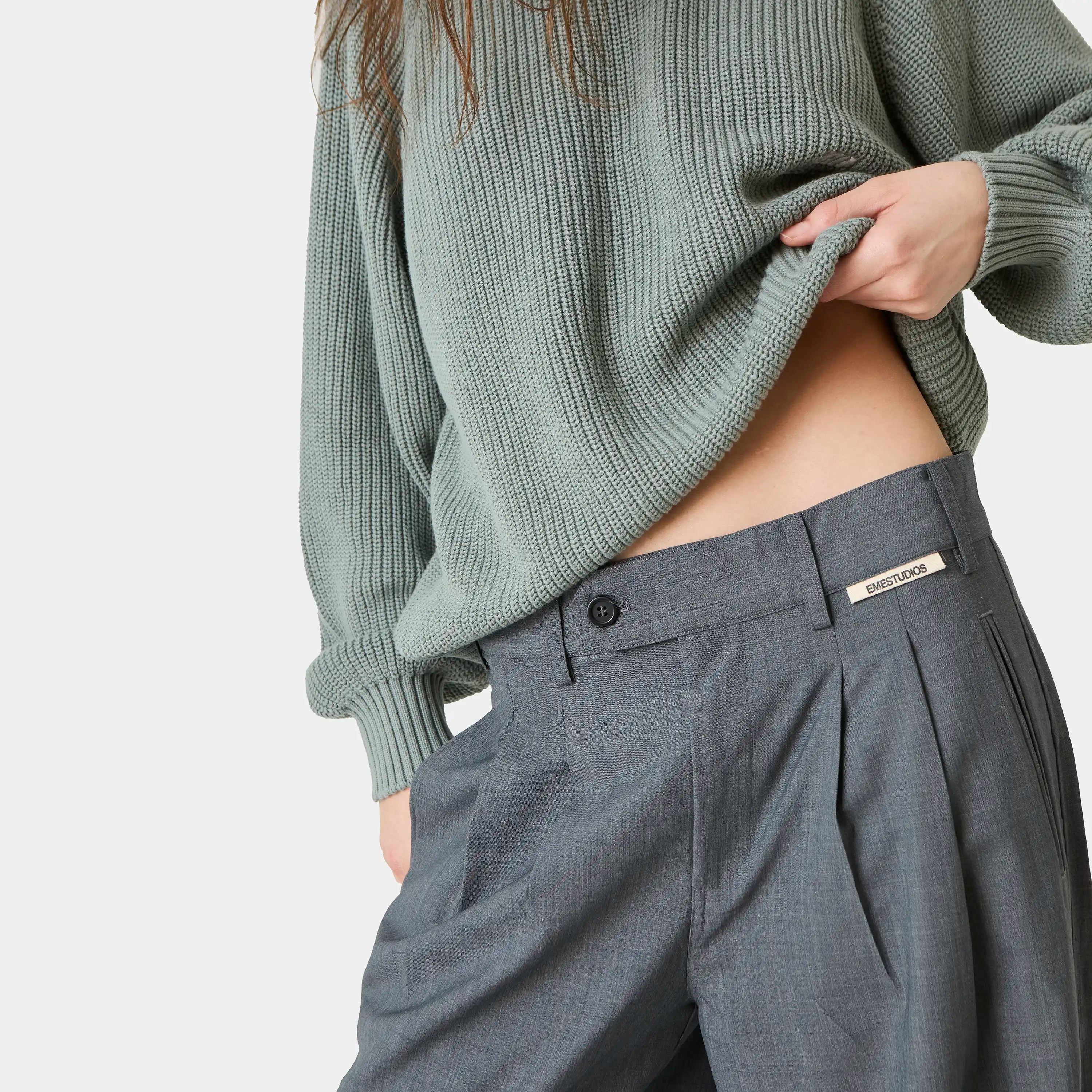 Orbit Slate Tailored Pants Pants Eme Studios