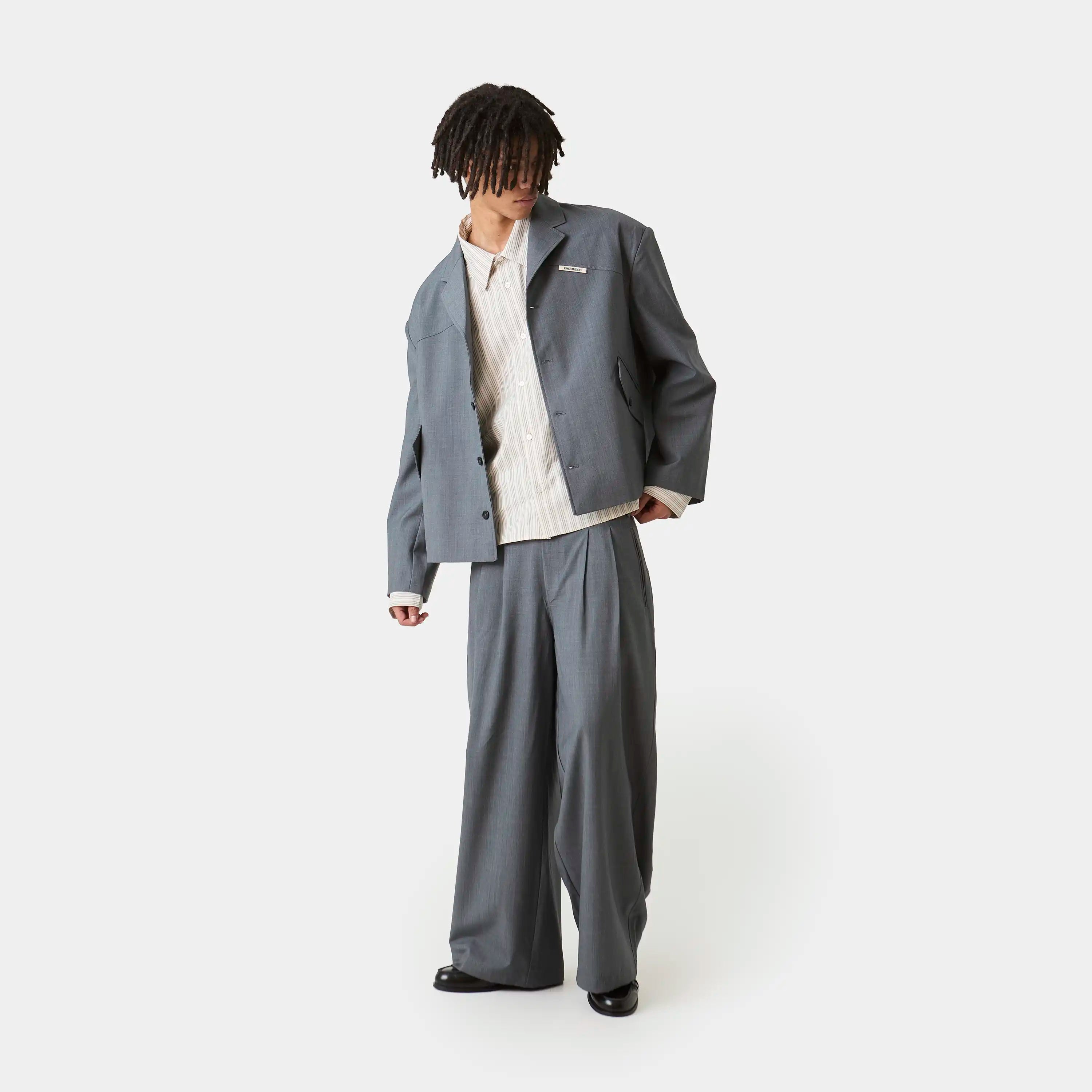 Orbit Slate Tailored Pants Pants Eme Studios