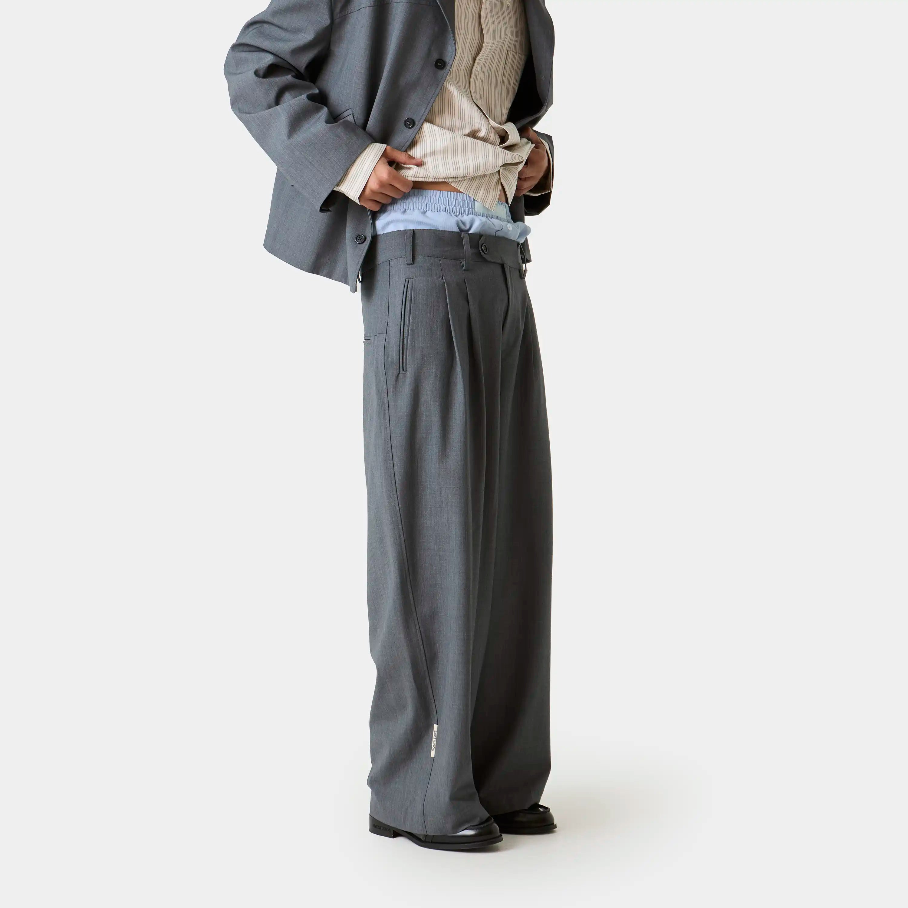 Orbit Slate Tailored Pants Pants Eme Studios