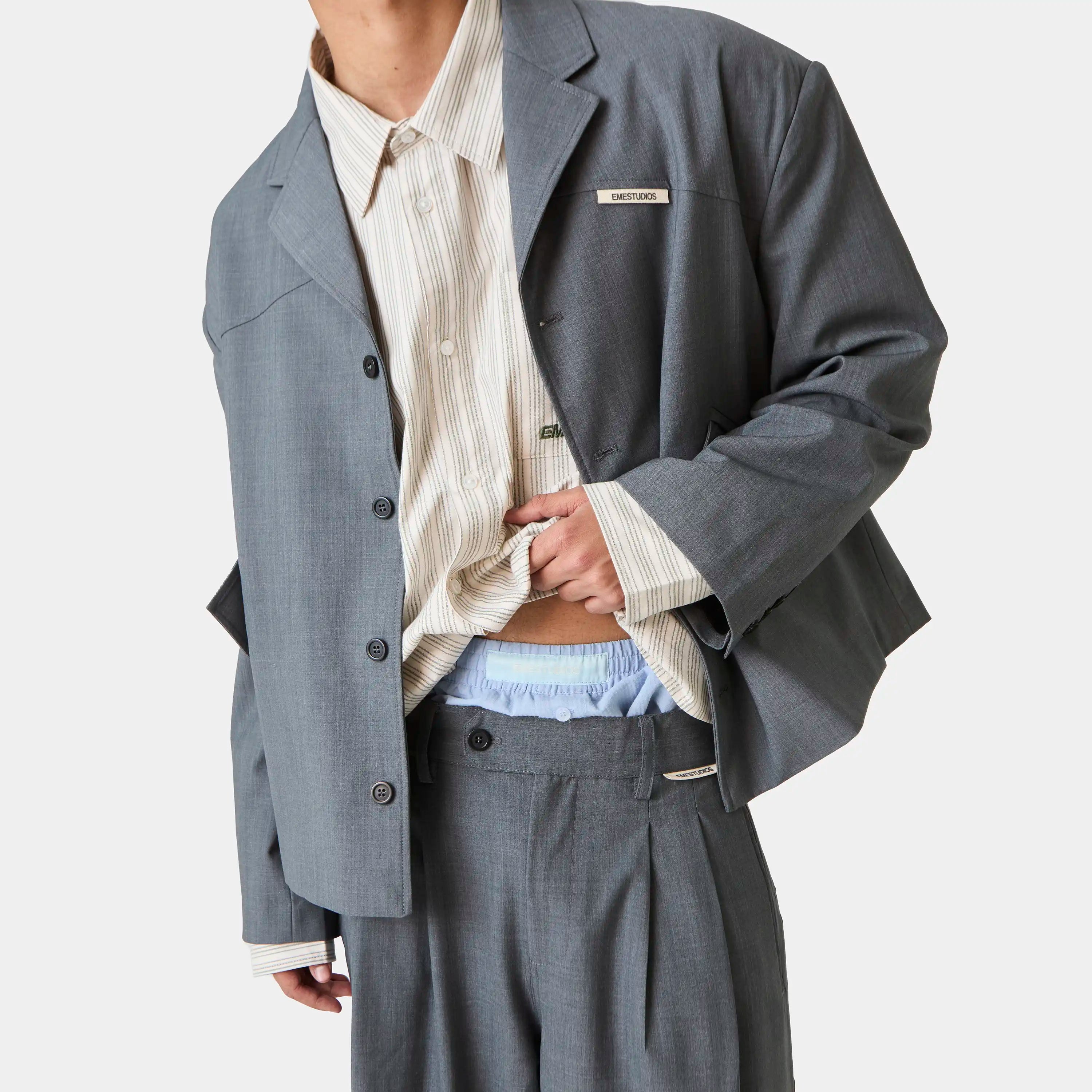 Orbit Slate Tailored Pants Pants Eme Studios
