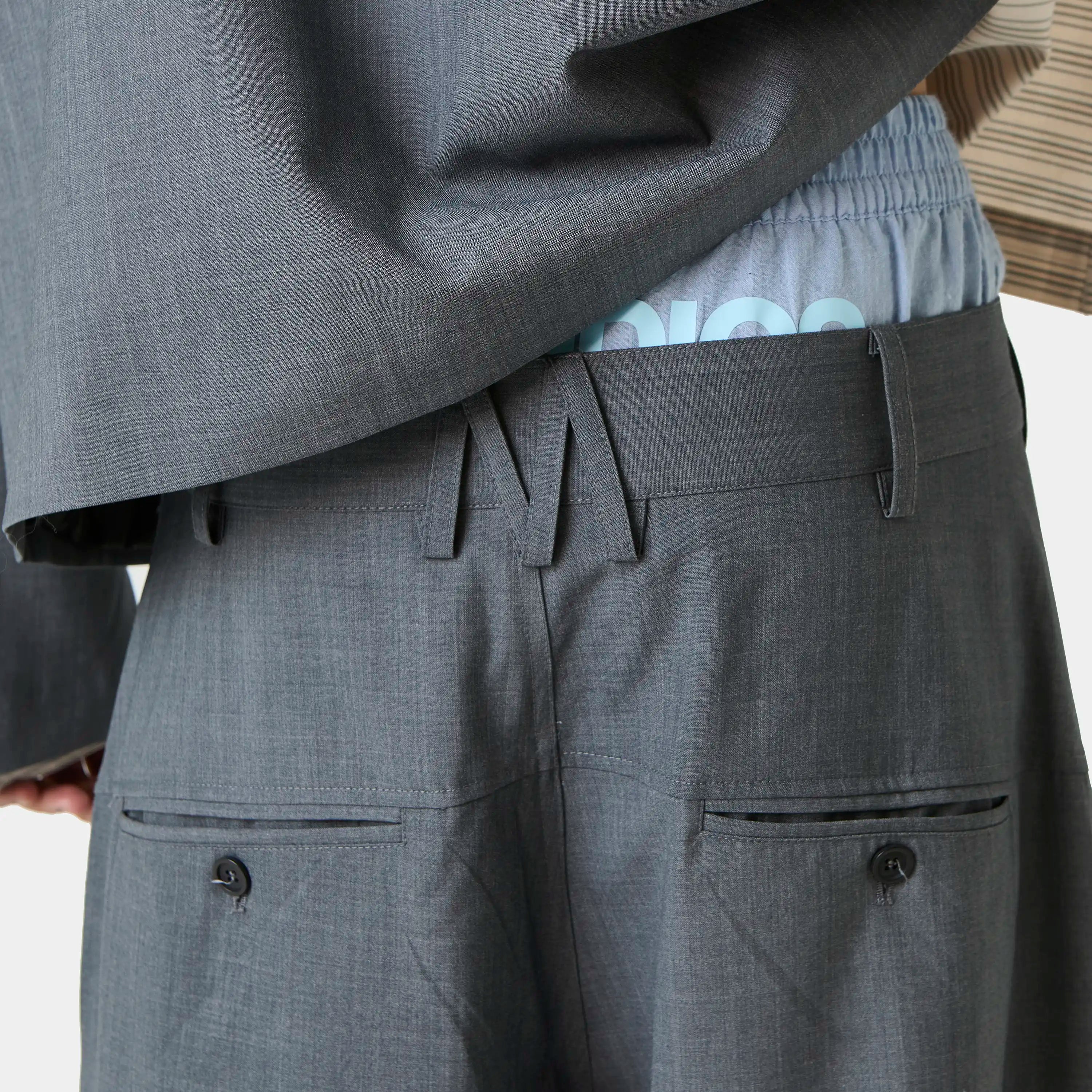 Orbit Slate Tailored Pants Pants Eme Studios