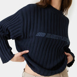 Tube Navy Knit Sweater Knitwear Eme Studios