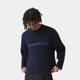 Tube Navy Knit Sweater Knitwear Eme Studios