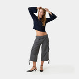 Bitter Grey Capri Pants Woman Pants Eme Studios