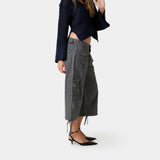 Bitter Grey Capri Pants Woman Pants Eme Studios