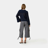 Bitter Grey Capri Pants Woman Pants Eme Studios