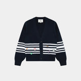 Pins Navy Cardigan Knitwear Eme Studios