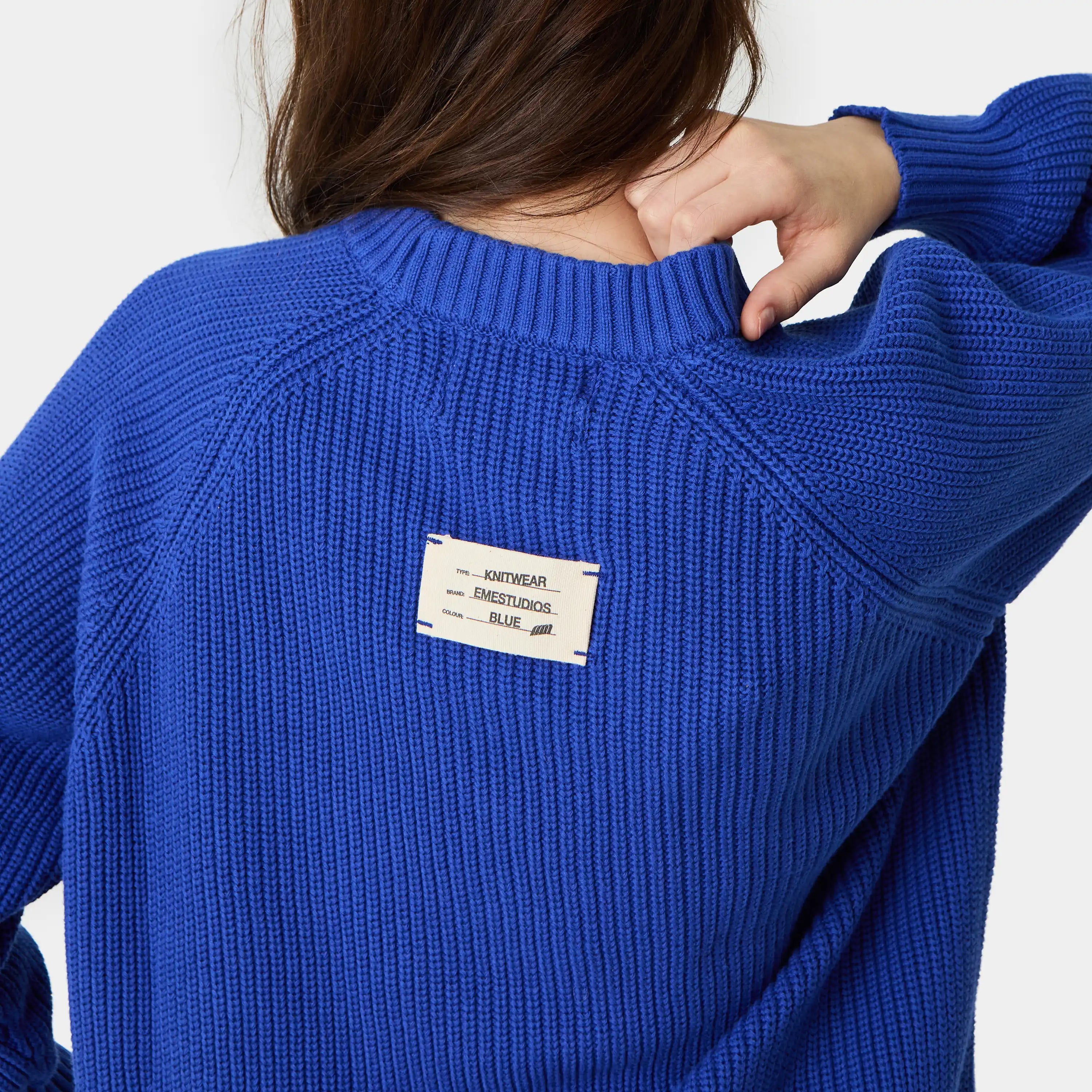 Nela Sodalite Knit Sweater Knitwear Eme Studios
