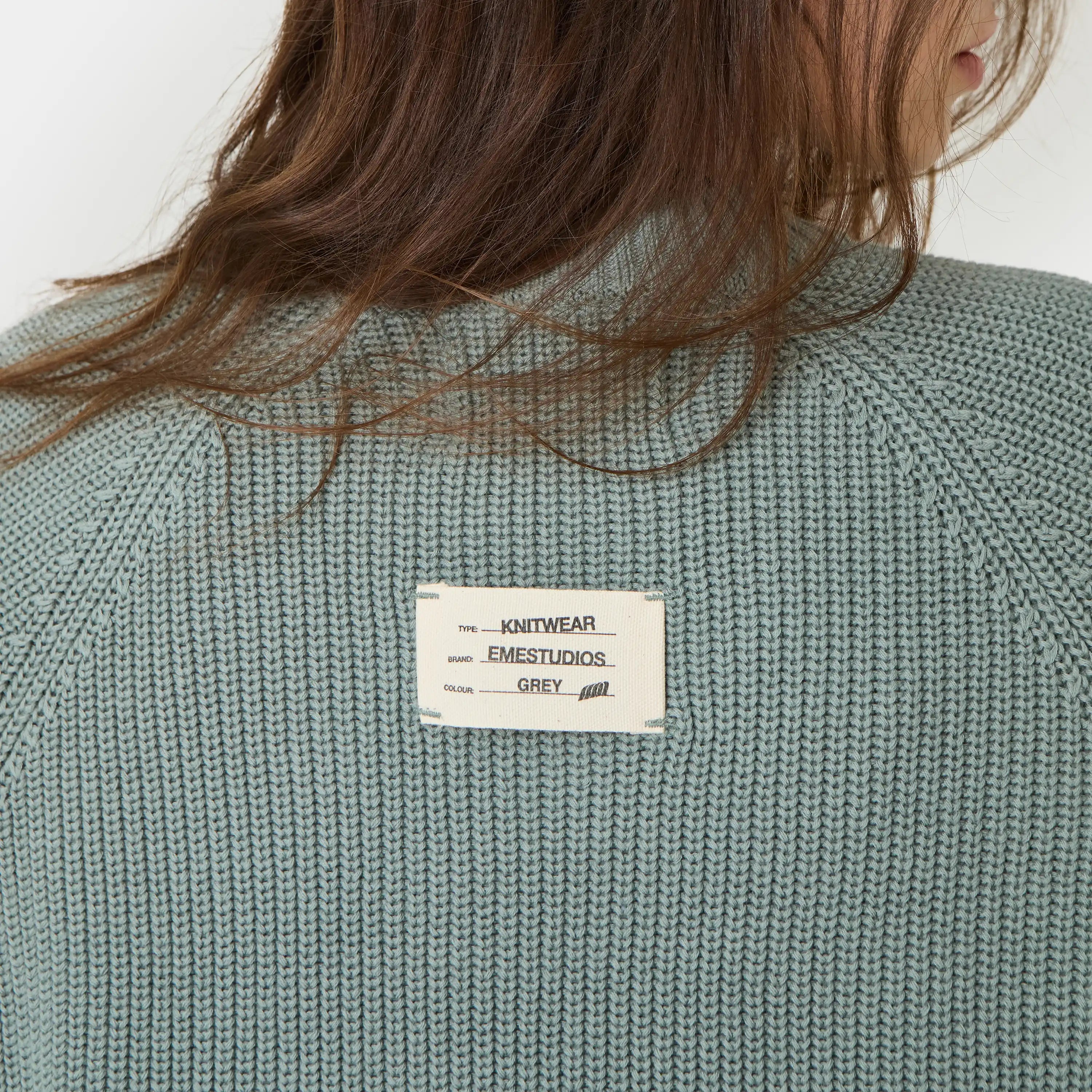 Nela Grey Knit Sweater Knitwear Eme Studios