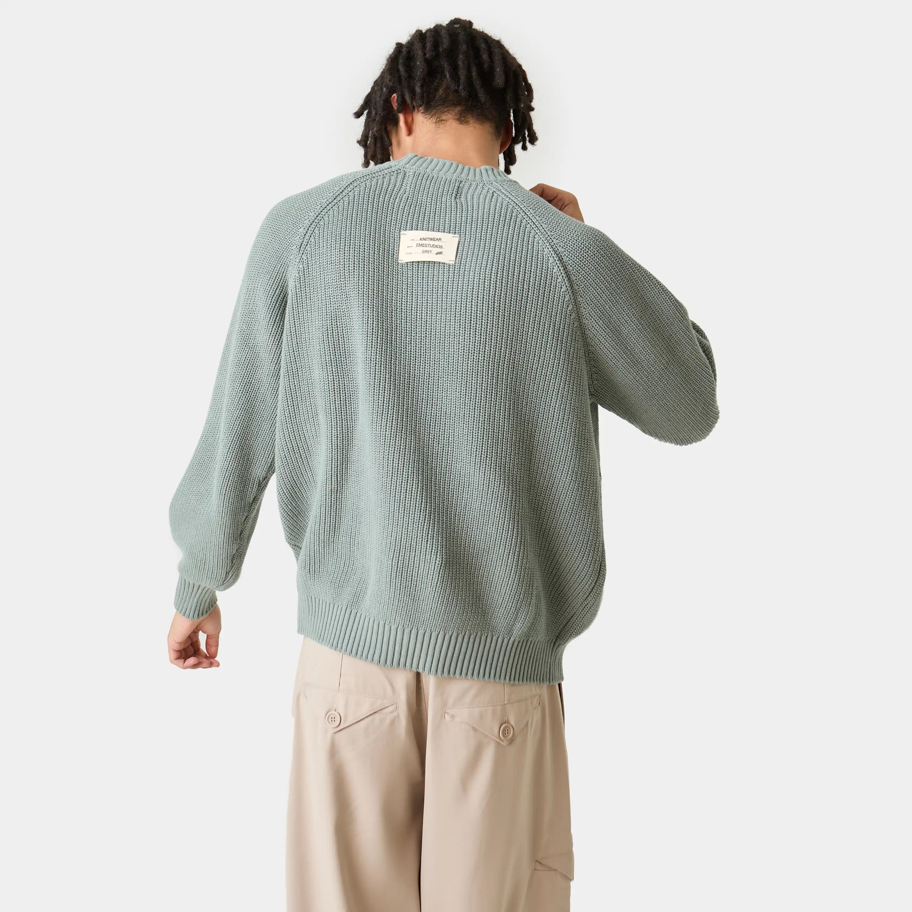 Nela Grey Knit Sweater Knitwear Eme Studios
