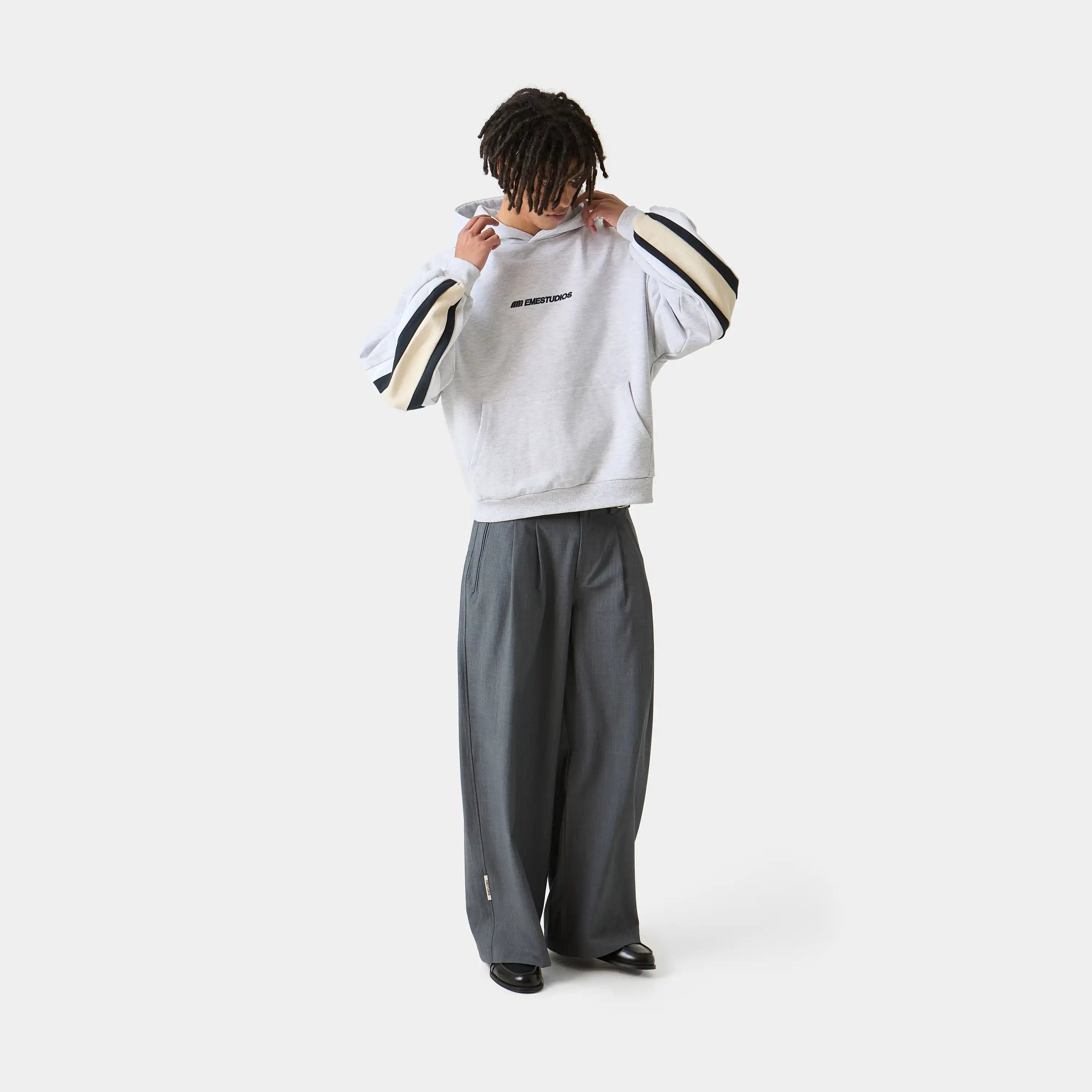Vanguard Heather Grey Oversized Hoodie Hoodies Eme Studios