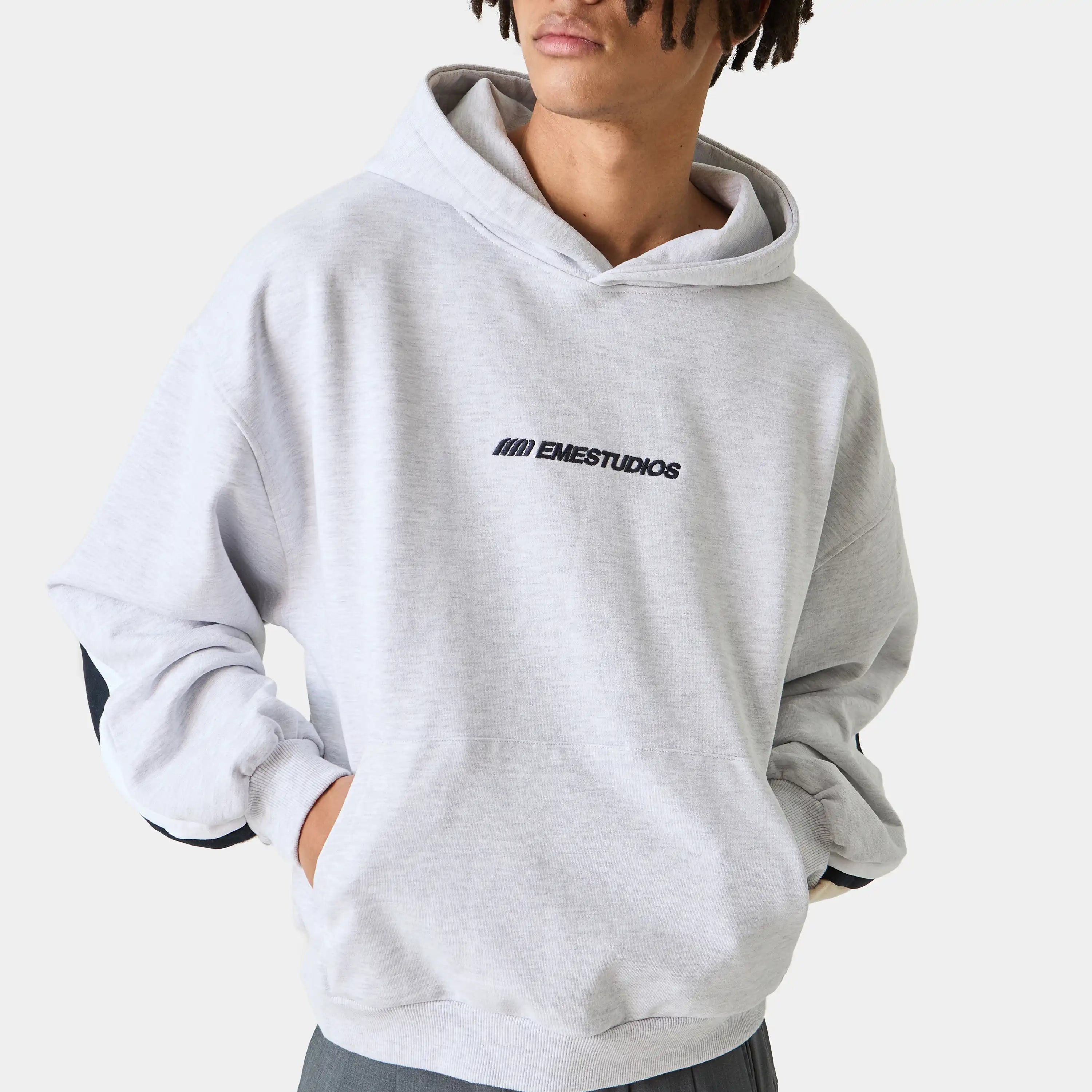 Vanguard Heather Grey Oversized Hoodie Hoodies Eme Studios