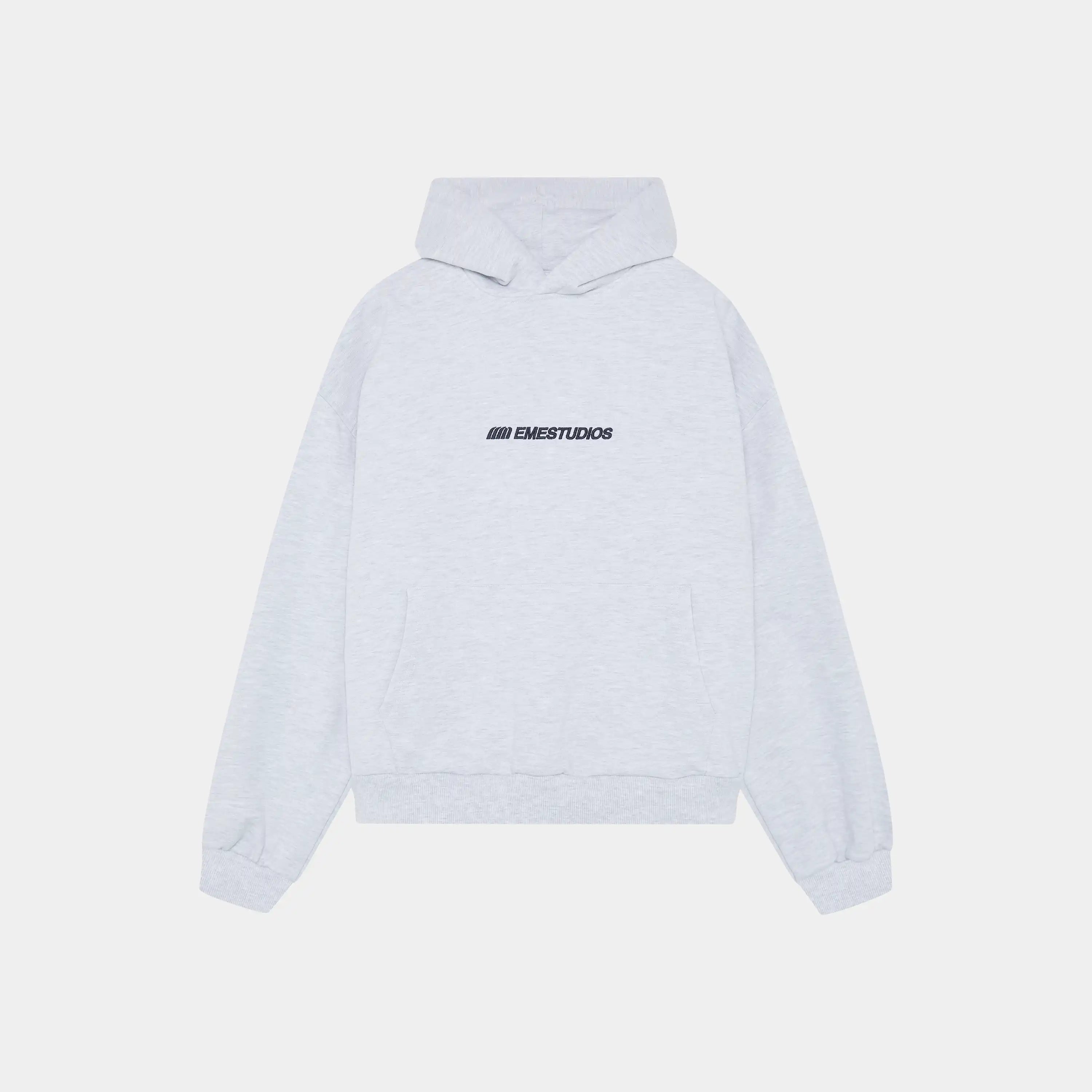 Vanguard Heather Grey Oversized Hoodie Hoodies Eme Studios
